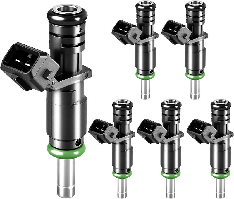 GPMMWPG 6Pcs Fuel Injectors 7531634 FJ748 Injector 6Holes Compatible with BMW 328i 330i 530i 128i X3 X5 Z4 525i 528i 325xi 2006 2007 2008 2009 2010 2011 2012 3.0L Engine 13537531634 Set of 6 - Image 1